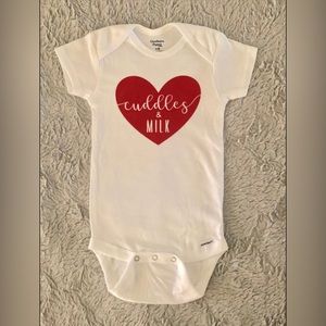 Infant Cuddles & Milk Onesie (Multiple Sizes Available)